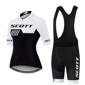 쿠기코 여성 사이클링 저지 세트 반팔 바이크 셔츠 자전거 의류 비브 반바지(젤 패딩 포함)