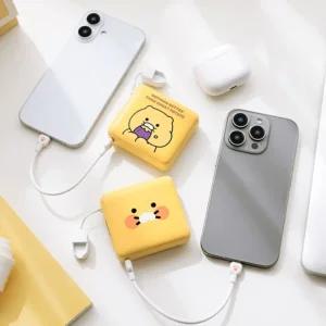 kk 카카오프렌즈 춘식이 고속충전 미니 보조배터리 10,000mAh 얼굴/고구마 기내반입 비행도 OK 잔량표시