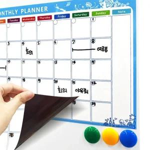 월간 계획표 화이트보드 한달 계획 냉장고 달력 칠판/보드/스케줄/자석/시트지/마그네틱/스케줄표/스케줄러