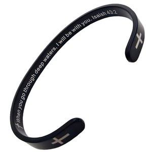 RENYILIN 종교 기도 팔찌 크리스천 크로스 커프 세례 신앙 성경에서 영감을 받은 장신구