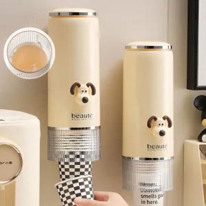 종이컵홀더/디스펜서/보관함/생수컵/원터치/일회용컵/정수기/커피컵/식당/카페/사무실/탕비실