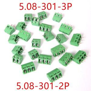 KF 2P 3P 스크류 와이어 터미널 블록 KF128 피치 5 0 08mm 스트레이트 핀 스플라이스 PCB 케이블 커넥터, 50/100