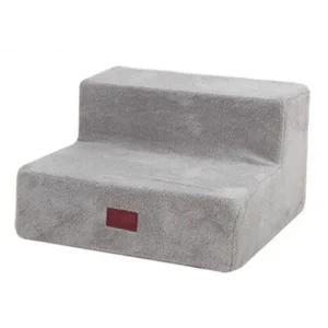 강아지 넓은 계단 2단 그레이 1P 보온 관절관리 스텝 강아지침대계단