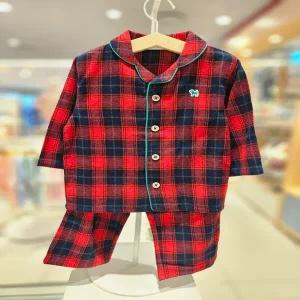 블루독베이비[hu] 25.FW겨울신상 RD)체크파자마상하세트 45C70-672-18 크리스마스/잠옷/실내상하복/실내복