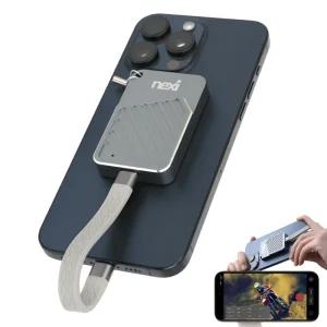 외장 SSD 맥세이프 512GB 스마트폰 부착 고리형 C타입 케이블포함 20Gbps 전송속도 4K지원