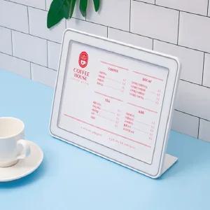 A4 스탠드 슬라이딩 프레임 가로 흰색/가격표 꽂이 안내판 게시판 공지사항 메뉴 메뉴판 슬라이드 안내문