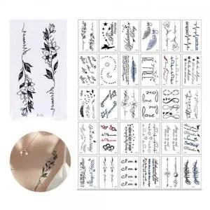 [콩심팥심]SET 30P 타투스티커 E 타투판박이 타투스티커 레터링