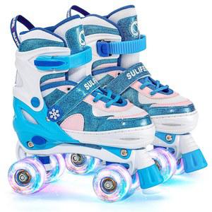 설리펠 레인보우 유니콘 4 사이즈 조절 가능한 어린이용 여아용 롤러 스케이트