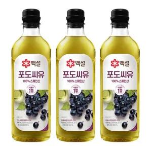 백설 포도씨유 900ml 3개 (1세트)