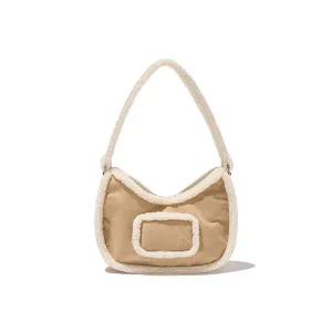 [키르시](대구신세계)무스탕 스웨이드 퍼 호보백 [카멜]