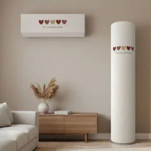 LG 삼성 투인원에어컨커버 먼지 곰팡이 차단 인테리어 ( 하트디자인커버)