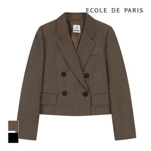 [에꼴드파리/드라로얄] 더블버튼 크롭 자켓_RB2YWJA006Z