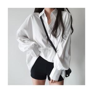 레이디스룸 퍼프소매 여성 오버핏 셔츠 남방