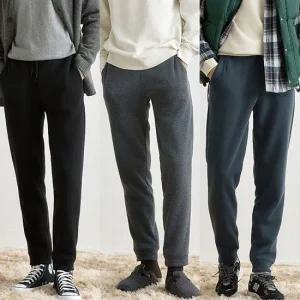 남성기모조거핏팬츠3종세트