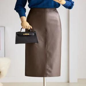 [커스텀에이블][55-66]심플 미디 레자 H스커트_T2510SK063C