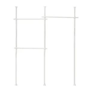 기둥식행거 천장행거 트니행거 3단화이트행거 기둥형천장행거 고정식 튼튼 드레스룸