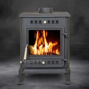 클래식 주물 화목난로 소형 No.091 (20py) 벽난로 내열유리창 난방기 장작