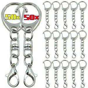 부속품i  10/50pcs 랍스터 클래스프 열쇠 고리 C 모양 체인 걸쇠 커넥터 후크 DIY 쥬얼리 만들기 결과 펜던