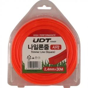 예초기 나일론날 UDT 2.4 x 30M(오렌지 사각)