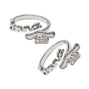 [골드스마일]시나모롤 캐릭터 반지 귀여운 레터링