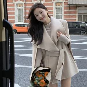 울50/퀄리티보장 케이프 울 핸드메이드 하프 코트 겨울코트 겨울핸드메이드 데일리룩 데이트룩 하객룩 연말룩 ct1530