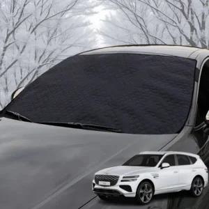 현대 제네시스 GV80 차량 성에방지커버 앞유리 덮개 햇빛가리개 사계절용 맞춤형 성애방지 블랙박스형