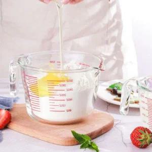 [콩심팥심]내열유리 계량컵 강화유리 눈금자 비커 눈금 유리잔 물계량컵