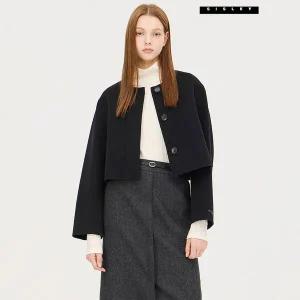 [시슬리] 더블린 케이프형 숏 코트 SACT31461