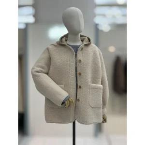 갤러리아 이프네 니트 후드 단추 뽀글이 자켓(DP9WJK04)