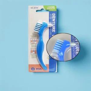 틀니솔 틀니닦는 전용 브러시 교정기 의치용 세척 양면 칫솔