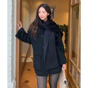 매장정품 더엣지 THEATG 25FW 울혼방 머플러 코트 2067232606 135101