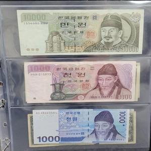 10 고급 대형 지폐 속지 바인더 동전 수집 내지 장