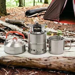 [콩심팥심]캠핑용 주전자 스토브 케틀 텐트 스텐등산컵 캠핑휴대스토브