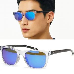 [언더아머] 선글라스 UA 0013GS 900Z0 크리스탈 스퀘어 뿔테 블루 미러 낚시 골프 등산