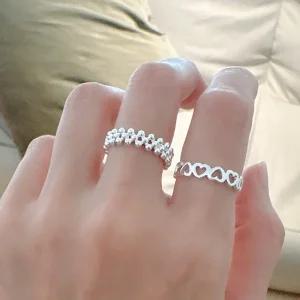 랑데시아 여성반지 실버 925 SILVER 은 원볼 웨딩 오픈여성반지