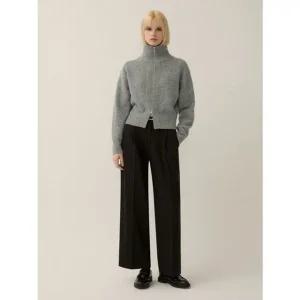 [갤러리아] [겨울]캐주얼 하이넥 집업 니트 가디건