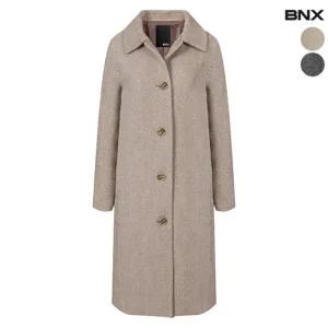 [BNX] 여성 헤링본 발마칸 코트