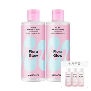 마몽드 플로라글로우 로즈워터토너 300ml, 2개 + 증정 (로즈워터토너 50ml, 3개)