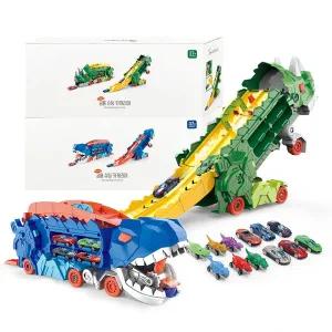 [플레이맥스]와구와구 공룡 슈팅 카캐리어 미니카 12종 세트 공룡자동차 트럭자동차