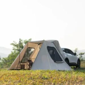 다잡 차량용 꼬리 도킹텐트 쉘터형 베이지 캠핑 세트