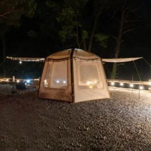 다잡 감성 캠핑텐트 육각 에어 돔쉘터 차박 도킹텐트