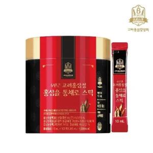 고려홍삼중앙회 6년근 고려홍삼정 홍삼을 통채로 1박스(100포))+쇼핑백