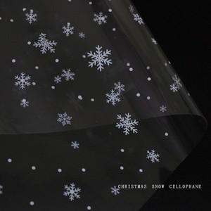 크리스마스 눈송이 플라스틱 포장지 투명 Opp 방수 셀로판 방진 20 시트