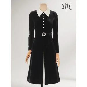 [하프클럽/윈]UNE럭셔리벨벳 시크원피스