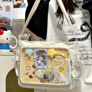 초등 학원가방 학생 남아 여아 중학생 투명 크로스백 포토카드 가방2컬러