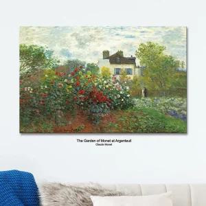 아르장퇴유 모네의 정원 명화 캔버스 액자 55x35cm인테리어그림 거실 사무실 신혼집 카페 개업선물 이사 집