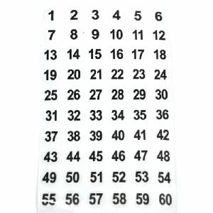 원형 투명 숫자스티커 다꾸 라벨 날짜 번호스티커 1 120번 10세트