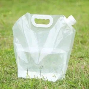 야외 휴대용 투명 물주머니 손잡이형 캠핑 워터파우치_23390860