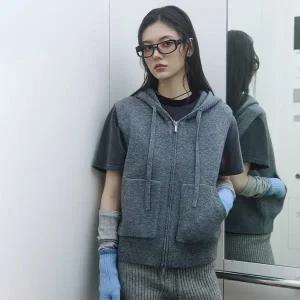 [LAP](타임스퀘어점패션관)후드집업 니트 베스트 AR4KVA61