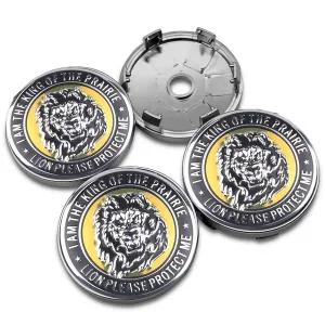자동차휠캡 4PCS 56mm 60mm Unversal 동물 사자 엠블럼 배지 자동차 휠 허브 센터 캡 림 커버 스티커 자동